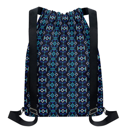 Native Ethnic Pattern Print Drawstring Backpack