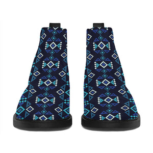 Native Ethnic Pattern Print Flat Ankle Boots