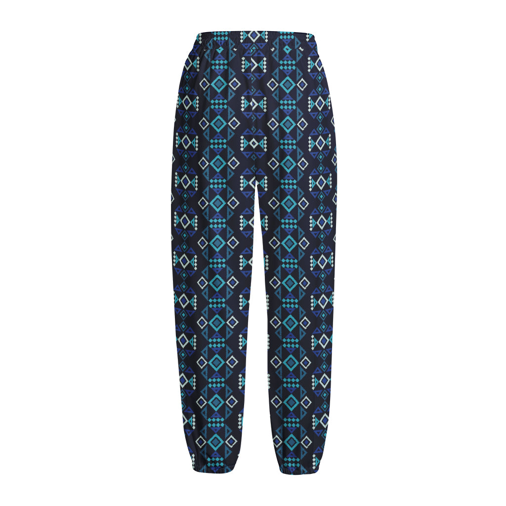 Native Ethnic Pattern Print Fleece Lined Knit Pants