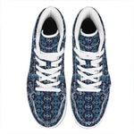 Native Ethnic Pattern Print High Top Leather Sneakers