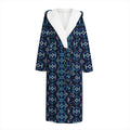 Native Ethnic Pattern Print Hooded Bathrobe