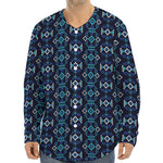 Native Ethnic Pattern Print Long Sleeve Baseball Jersey
