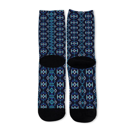 Native Ethnic Pattern Print Long Socks