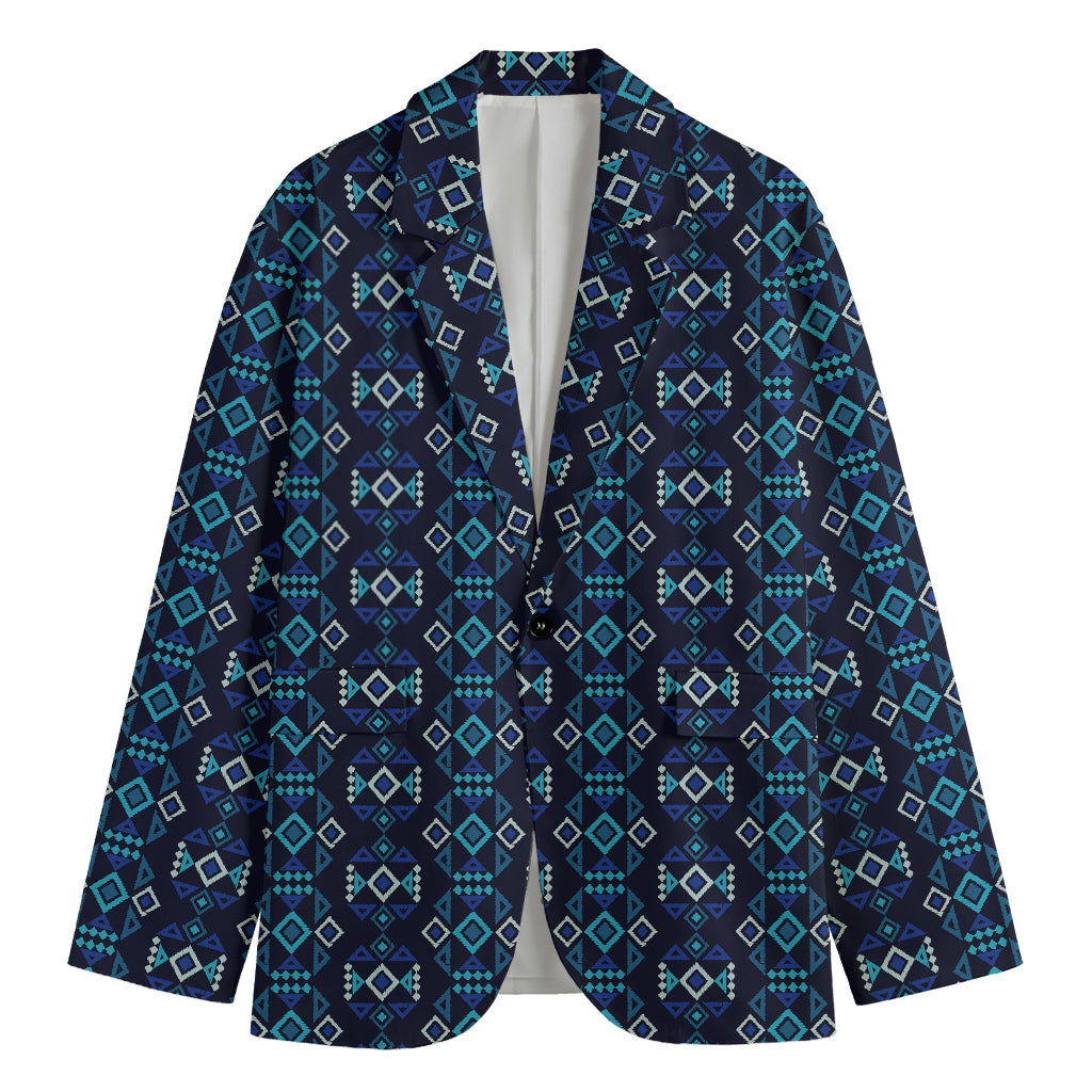 Native Ethnic Pattern Print Men's Cotton Blazer