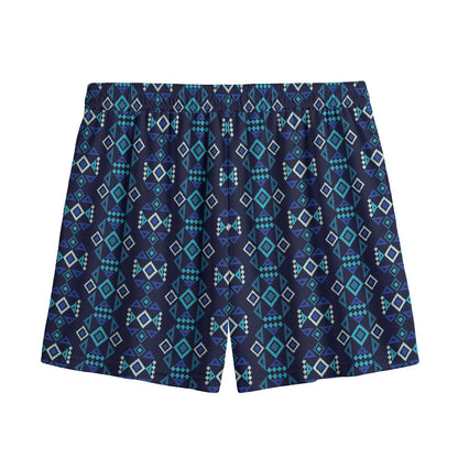 Native Ethnic Pattern Print Mesh Shorts