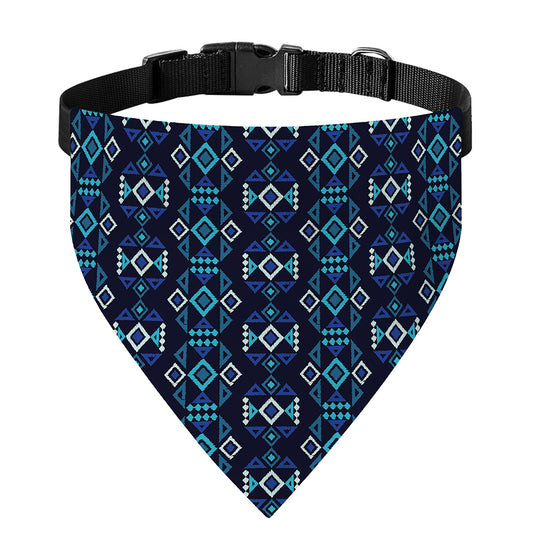 Native Ethnic Pattern Print Over The Collar Dog Bandana