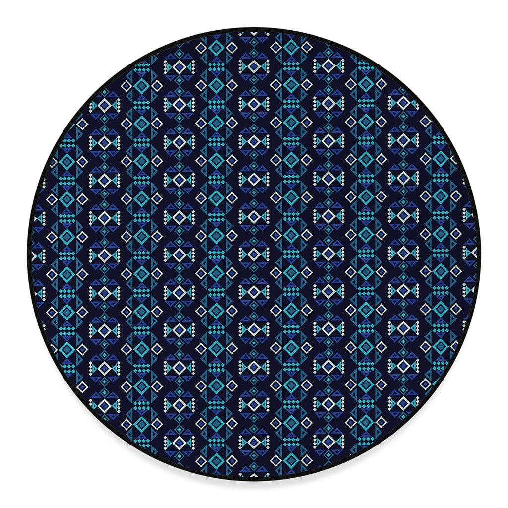 Native Ethnic Pattern Print Round Floor Mat