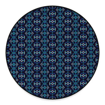 Native Ethnic Pattern Print Round Floor Mat