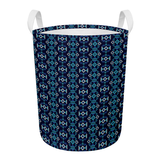 Native Ethnic Pattern Print Round Laundry Basket