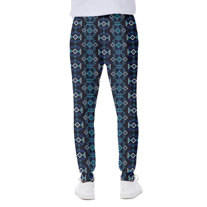 Native Ethnic Pattern Print Scuba Joggers