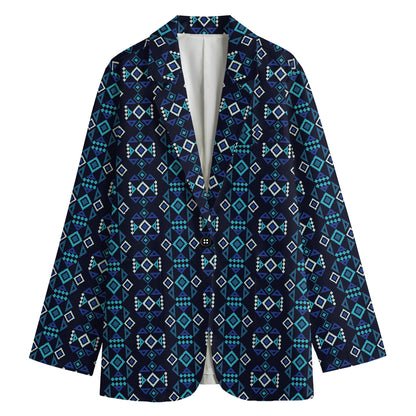 Native Ethnic Pattern Print Women's Blazer