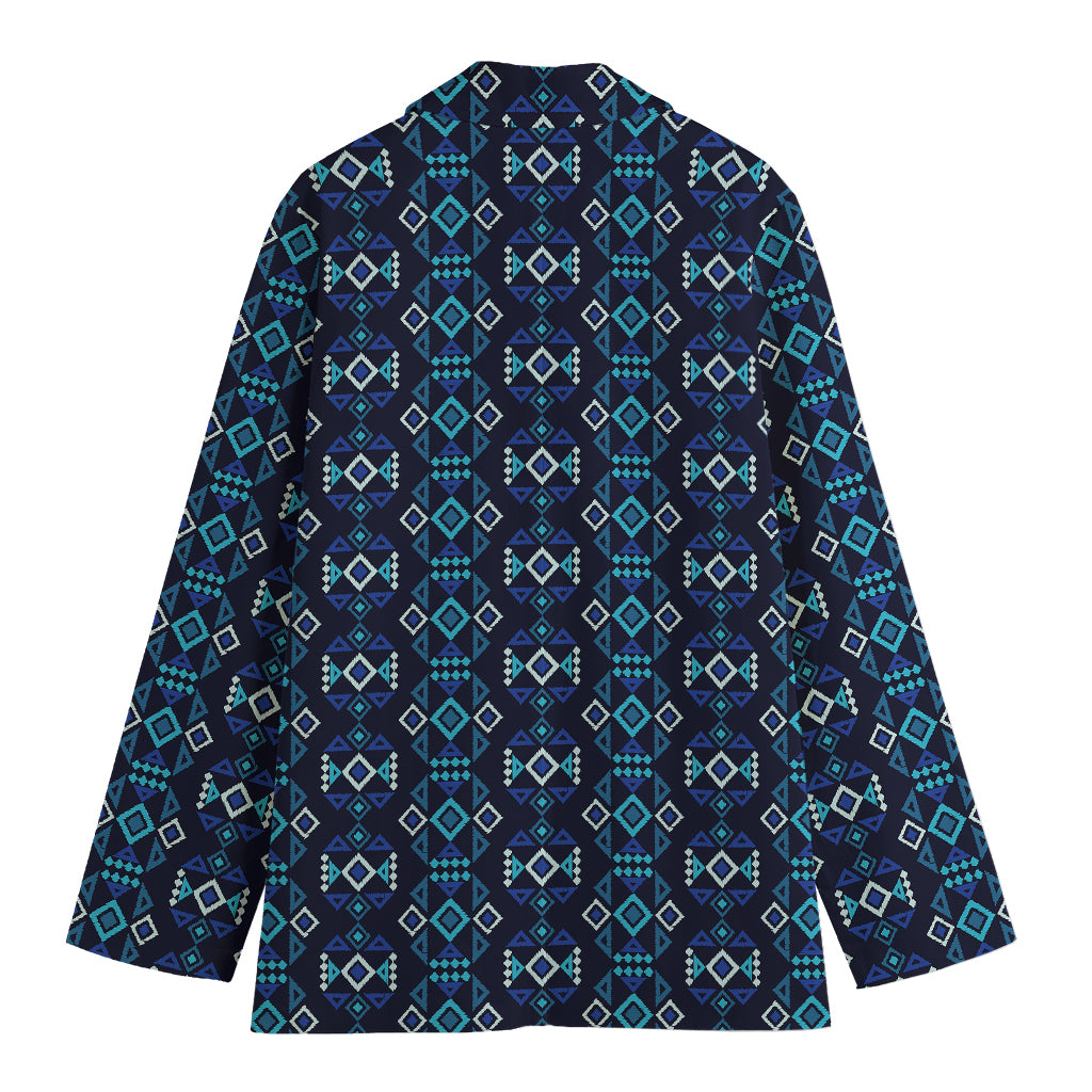 Native Ethnic Pattern Print Women's Cotton Blazer