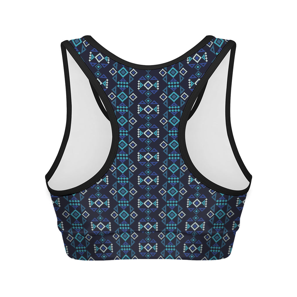 Native Ethnic Pattern Print Women's Sports Bra