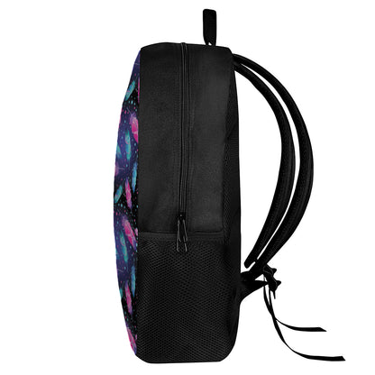 Native Feather Pattern Print 17 Inch Backpack