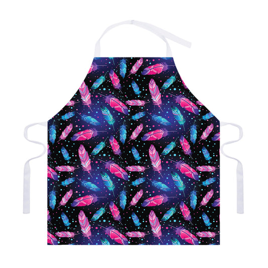 Native Feather Pattern Print Adjustable Apron