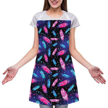 Native Feather Pattern Print Adjustable Apron