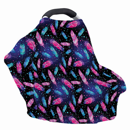 Native Feather Pattern Print Baby Seat Cover