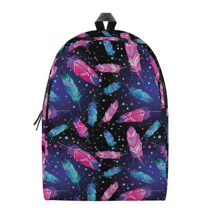 Native Feather Pattern Print Backpack