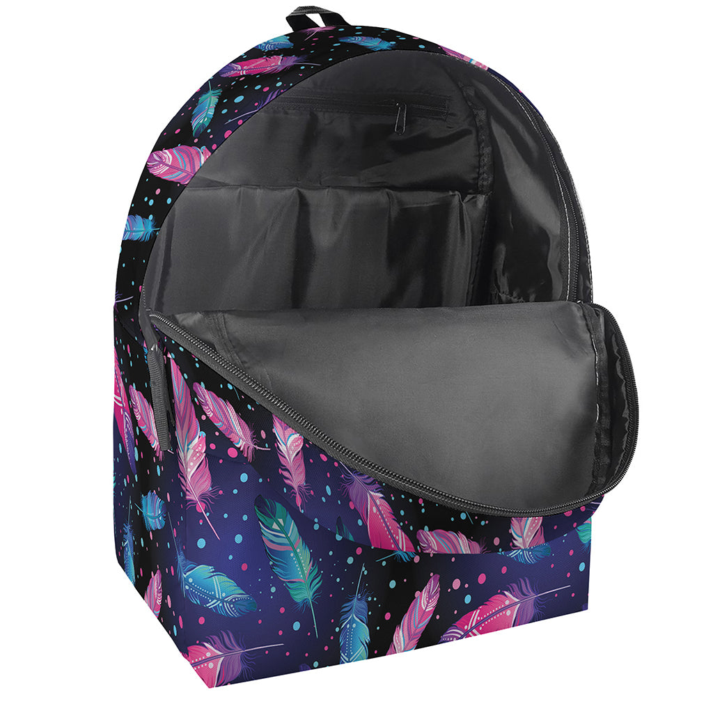 Native Feather Pattern Print Backpack