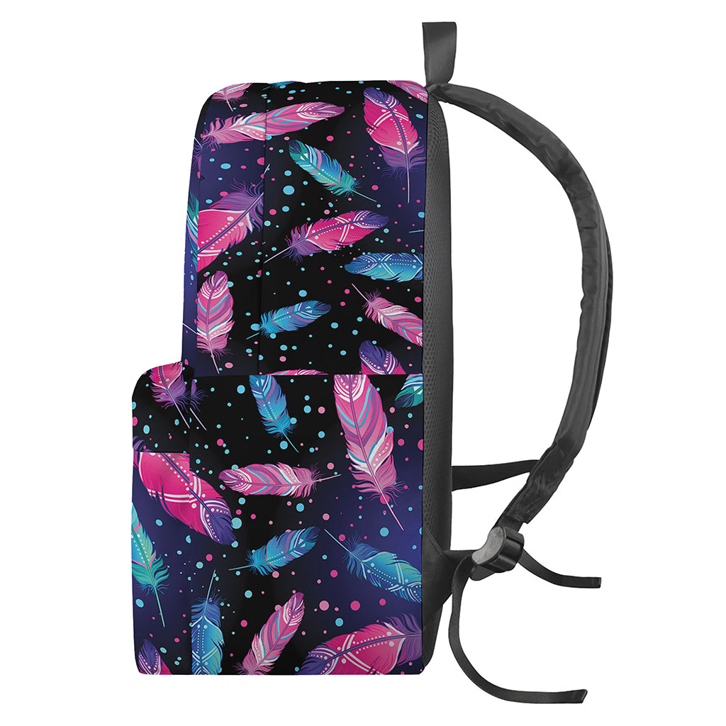Native Feather Pattern Print Backpack