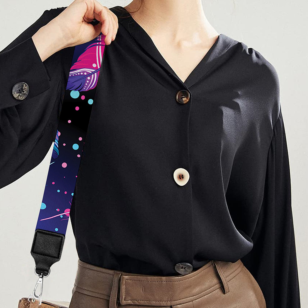 Native Feather Pattern Print Bag Strap