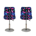 Native Feather Pattern Print Bar Stool Covers