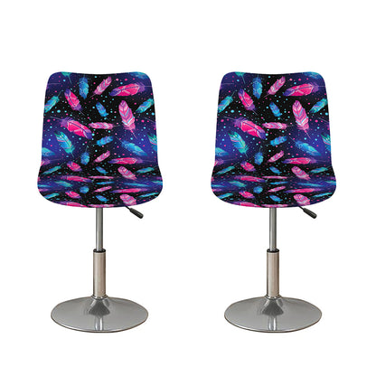 Native Feather Pattern Print Bar Stool Covers