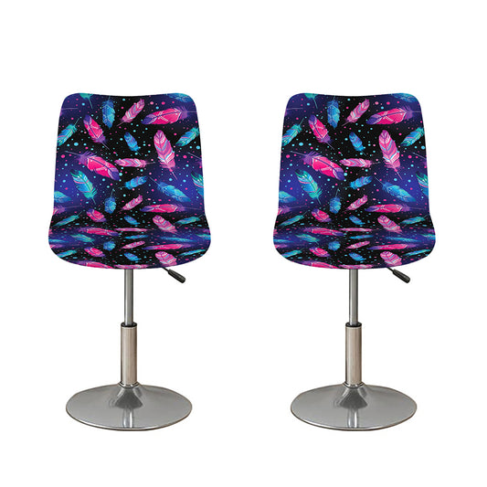 Native Feather Pattern Print Bar Stool Covers
