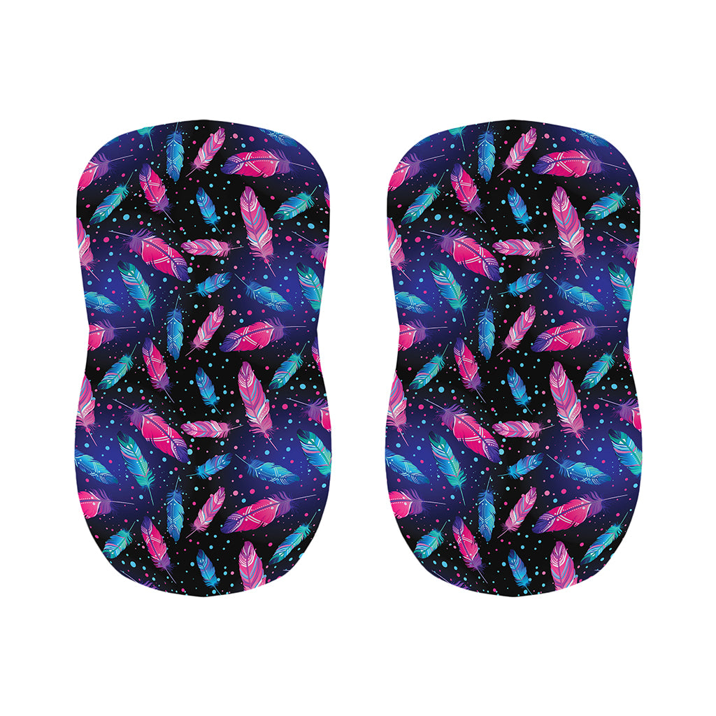 Native Feather Pattern Print Bar Stool Covers