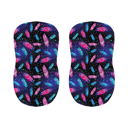 Native Feather Pattern Print Bar Stool Covers