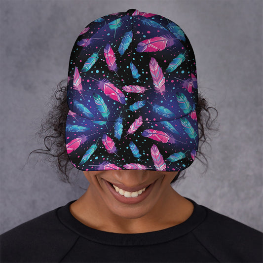 Native Feather Pattern Print Baseball Cap