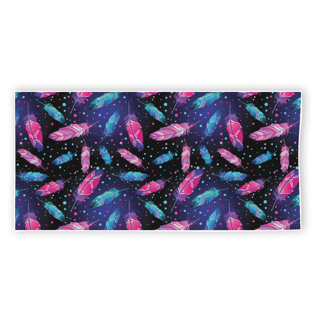 Native Feather Pattern Print Beach Towel