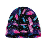 Native Feather Pattern Print Beanie