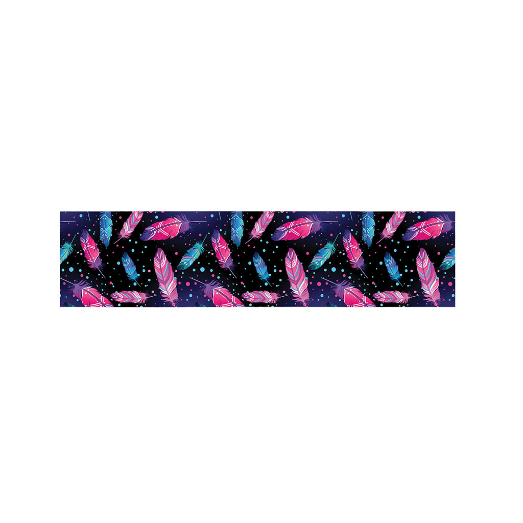 Native Feather Pattern Print Bed Runner