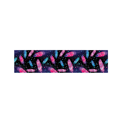 Native Feather Pattern Print Bed Runner