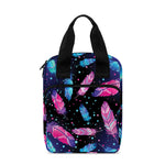 Native Feather Pattern Print Bible Tote Bag