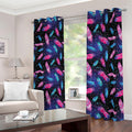 Native Feather Pattern Print Dimout Grommet Curtains