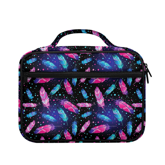 Native Feather Pattern Print Briefcase Bible Bag