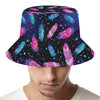 Native Feather Pattern Print Bucket Hat