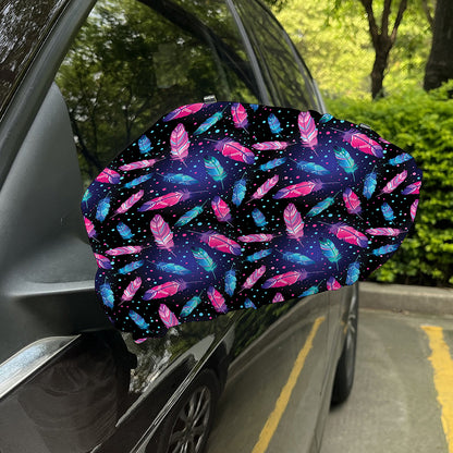 Native Feather Pattern Print Car Side Mirror Covers