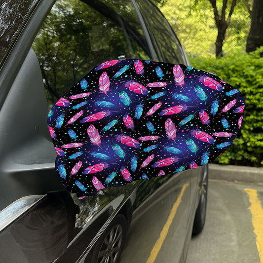Native Feather Pattern Print Car Side Mirror Covers