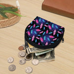 Native Feather Pattern Print Coin Purse