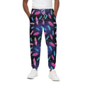 Native Feather Pattern Print Cotton Sweatpants