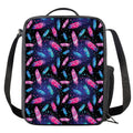 Native Feather Pattern Print Crossbody Lunch Bag