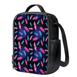 Native Feather Pattern Print Crossbody Lunch Bag