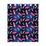 Native Feather Pattern Print Curtain