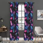 Native Feather Pattern Print Curtain