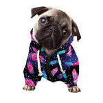 Native Feather Pattern Print Dog Zip Up Hoodie