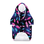 Native Feather Pattern Print Dog Zip Up Hoodie