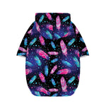 Native Feather Pattern Print Dog Zip Up Hoodie